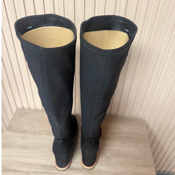 Veronica Beard Andora Knee-High Wedge Boot in Black Size 5.5M - Picture 5 of 16